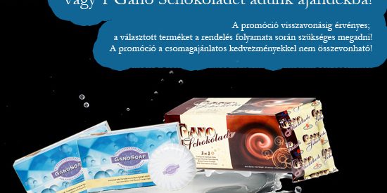 180 PV feletti vásárlásnál ajándék Gano Excel termék!