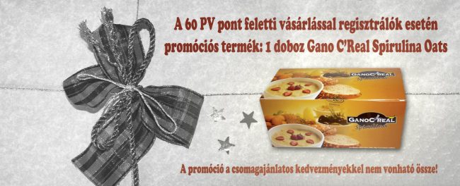 Ajándék Gano Excel Spirulina zabpehely a 60 PV pont fölötti vásárlással regisztrálóknak