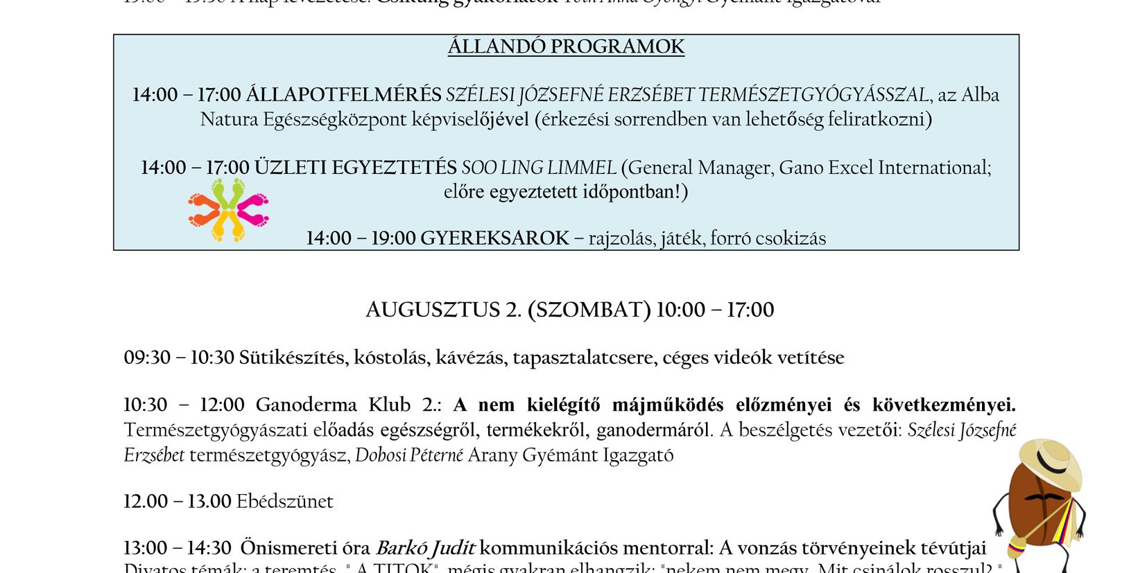 Gano Excel Nyári Napok Program