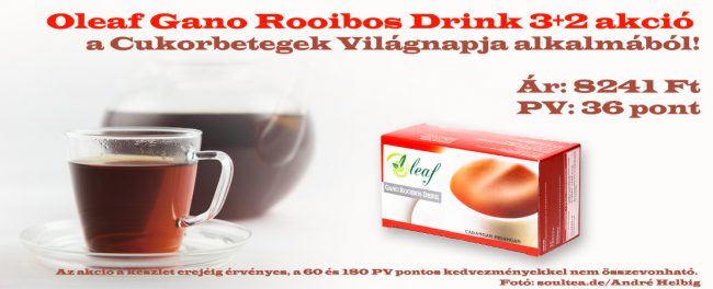 3+2 ganoderma tea akció